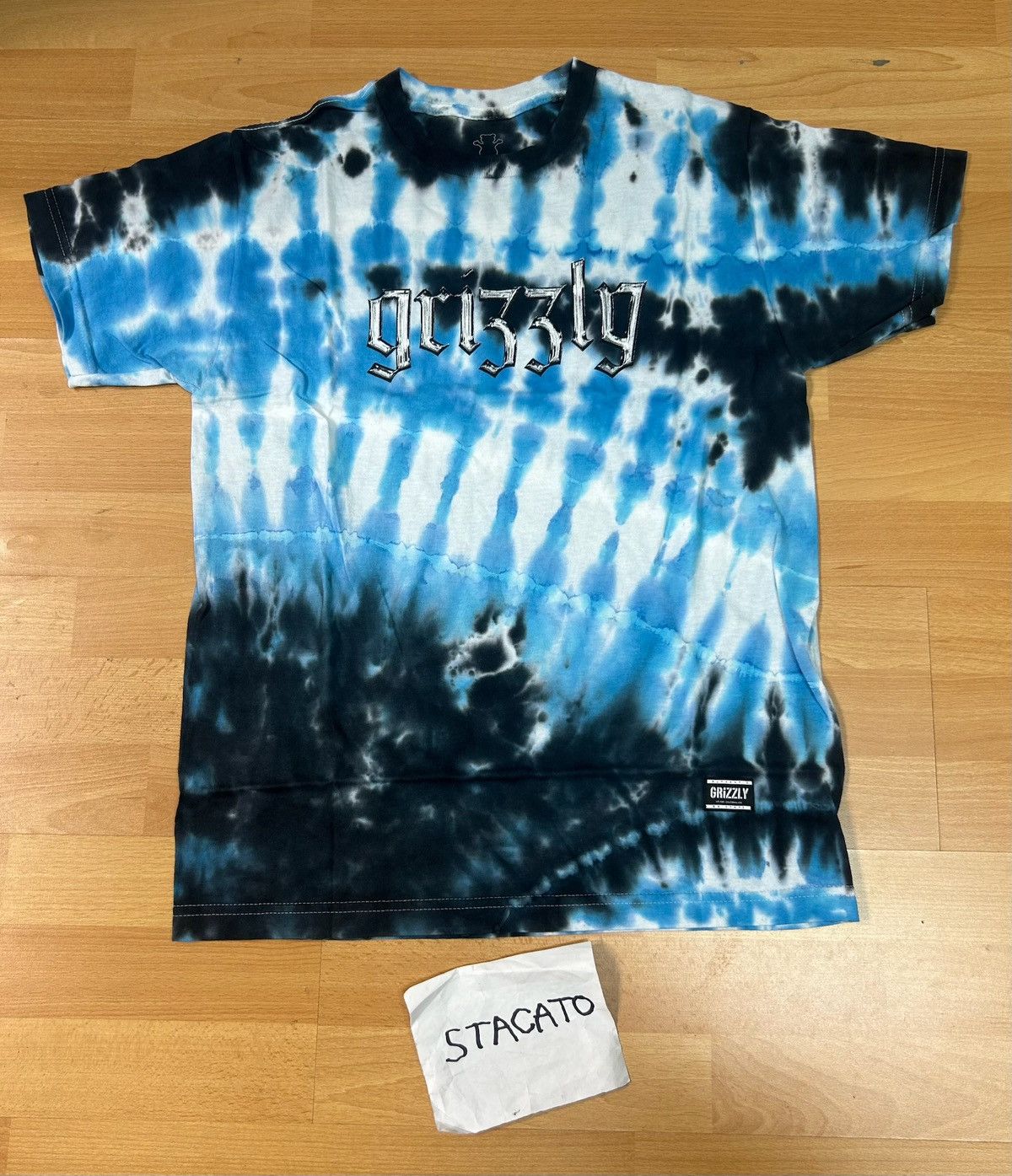Grizzly Griptape × Rap Tees Grizzly Griptape Logo Tie Dye Tee Blue Size US M / EU 48-50 / 2 - 1 Thumbnail