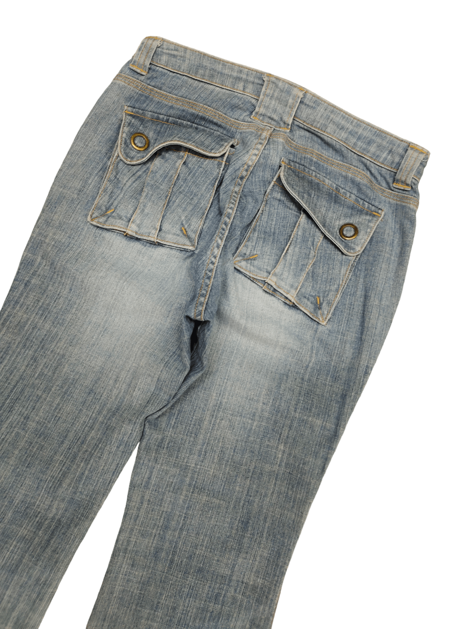 Le Grande Bleu (L.G.B.) Flare Jeans Et Boite Distress Faded Boot Cut Y2k Mudmax Size US 28 / EU 44 - 14 Thumbnail