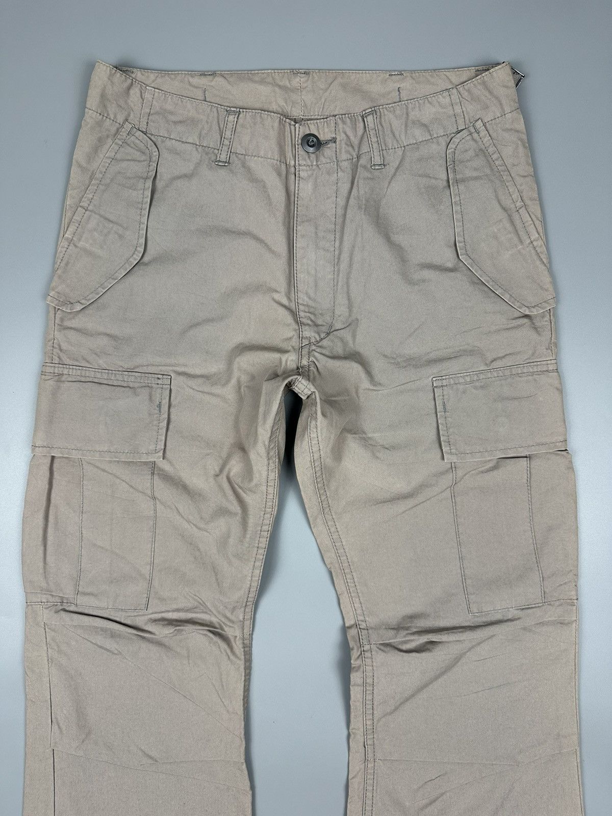 Attachment × Japanese Brand 🔥Flared🔥Attachment Cargo Flared Pants Size US 31 - 3 Thumbnail