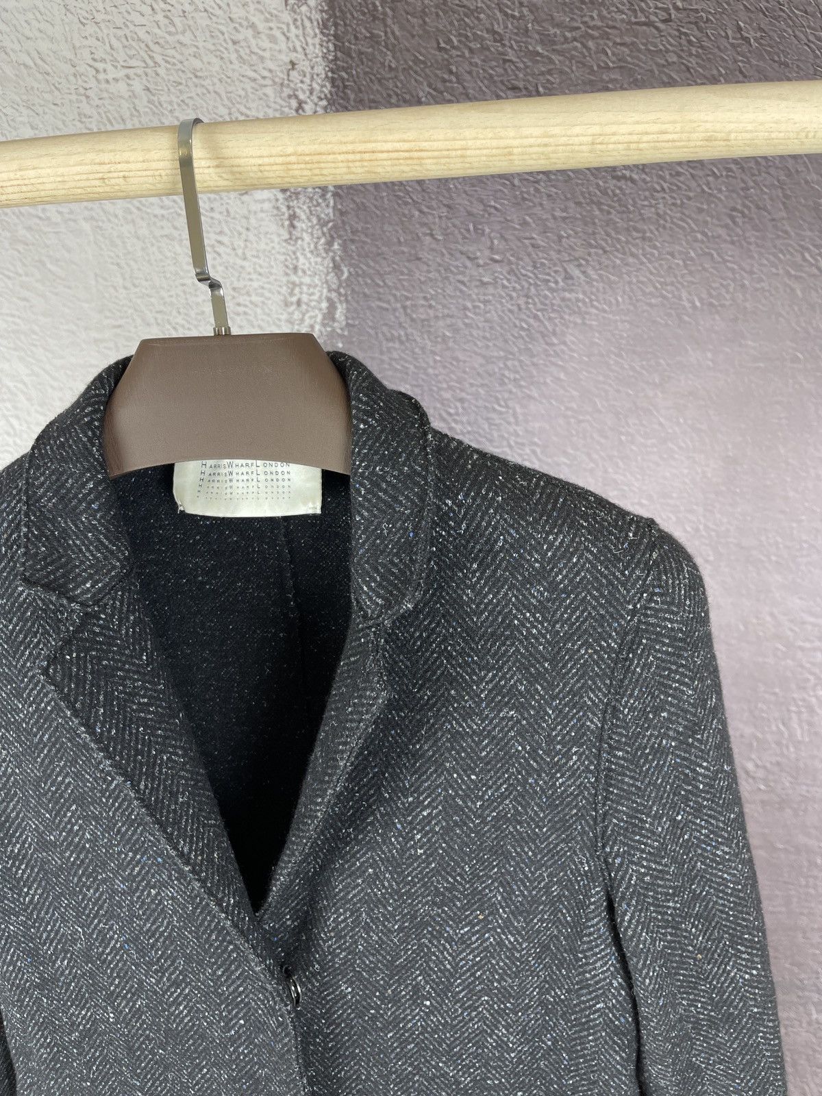Harris Wharf London Harris Wharf London black dot wool coat single breasted Size M / US 6-8 / IT 42-44 - 8 Thumbnail