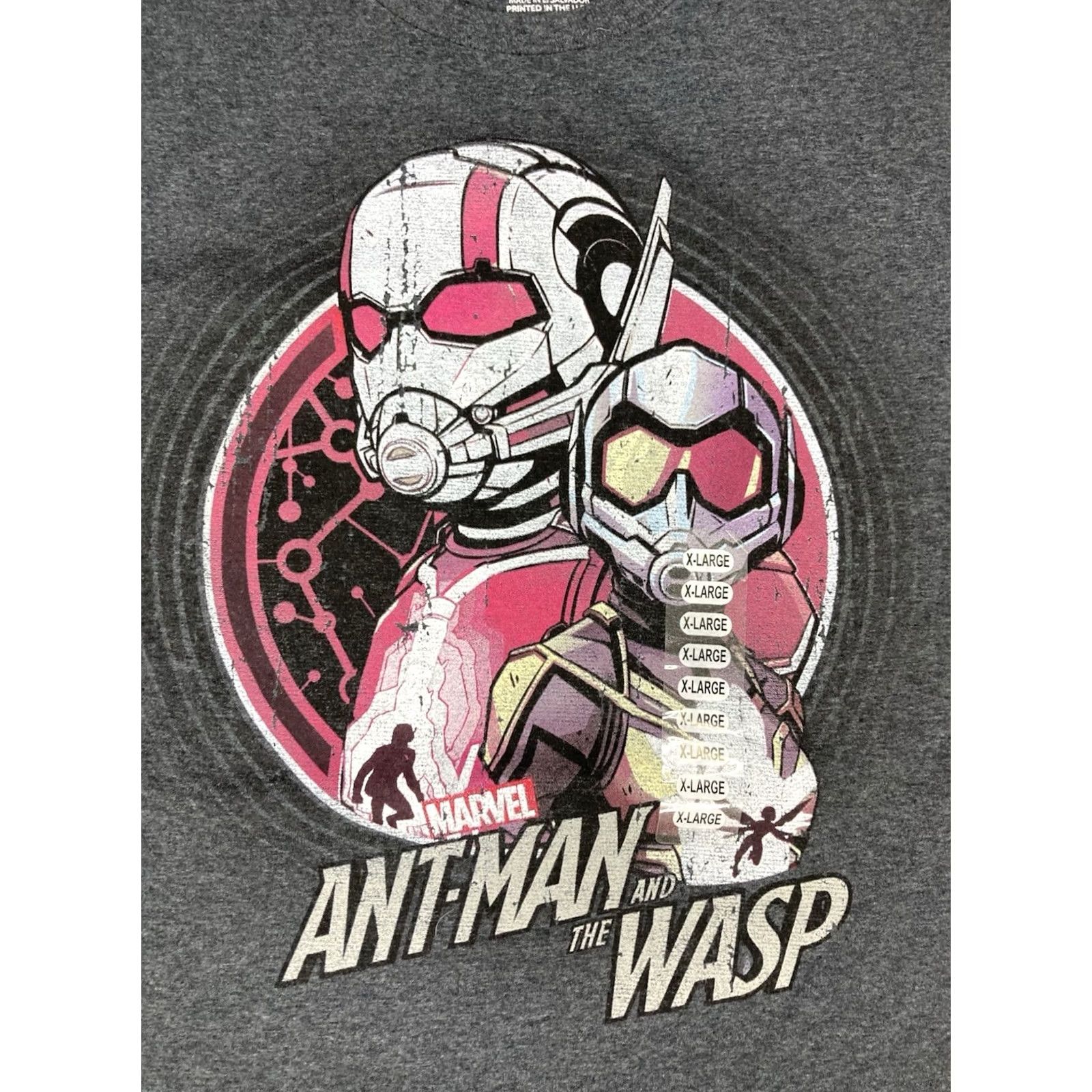 Vintage VINTAGE Marvel Ant-Man And The Wasp Graphic T-shirt Men XL Gray Short Sleeve Size US XL / EU 56 / 4 - 2 Thumbnail