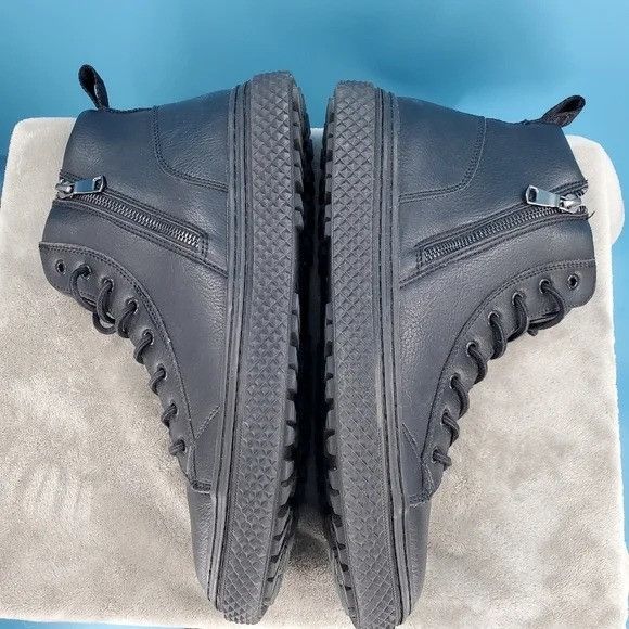 Steve Madden Steve Madden P-Darth men's black Leather high top sneaker/Sh Size US 11 / EU 44 - 8 Thumbnail