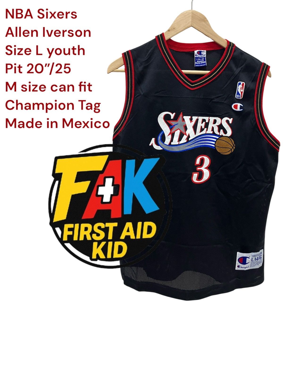 Champion Vintage NBA Sixers Size US M / EU 48-50 / 2 - 1 Thumbnail