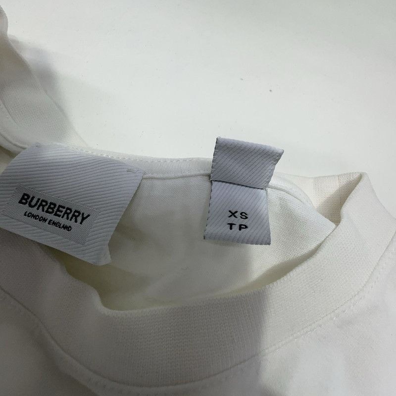 Burberry Burberry White Logo Print Casual T-Shirt 0079 Size US XS / EU 42 / 0 - 1 Thumbnail