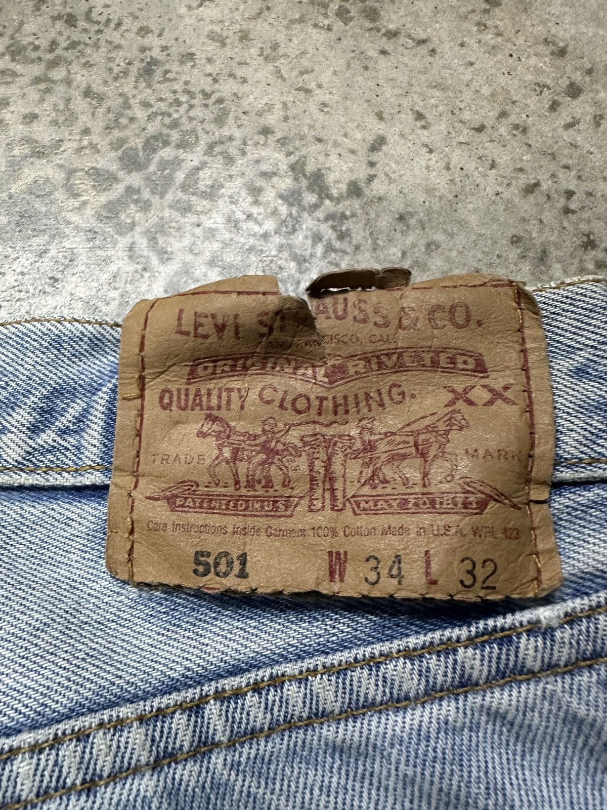 Levi's × Vintage Rare🔥Vintage Levi’s Patchwork Custom 90’s Jeans Size US 33 - 24 Thumbnail