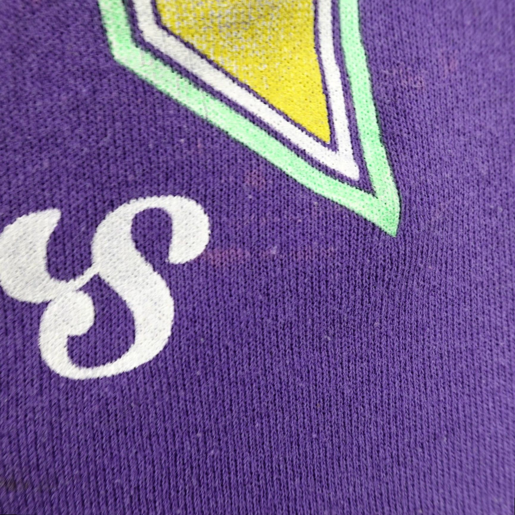 Hanes VINTAGE Hanes Sweatshirt Mens L Purple Crew Pullover 80s Graphic Print Logo Pullover Knit Cotton-Polyester Sweater Size US L / EU 52-54 / 3 - 4 Thumbnail