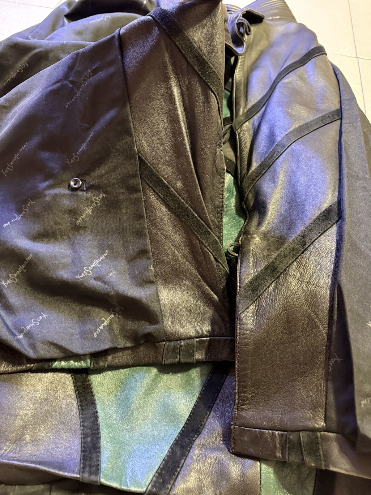 Other Vintage Patchwork Leather Batwing Jacket Rare 80s Size US M / EU 48-50 / 2 - 17 Thumbnail