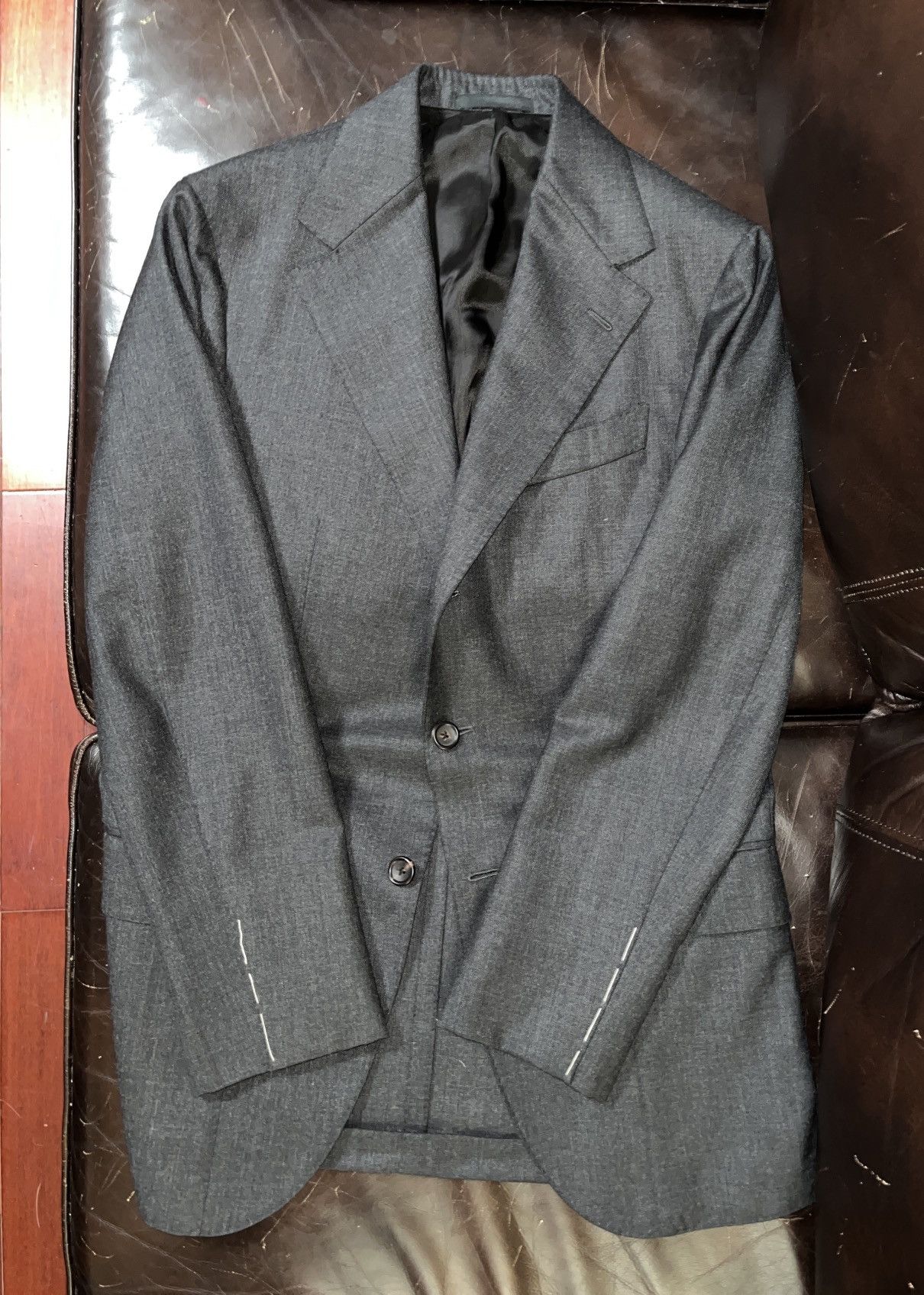 Anglo-Italian Anglo Italian BLAZER (EU 46) / (US 36) grey 100% wool BNWOT Size 36R - 2 Thumbnail