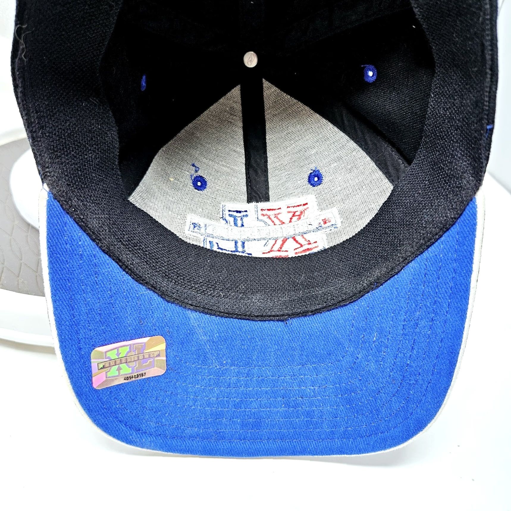 Reebok Reebok Detroit Football Hat Black OSFA XL Cap Men Baseball Logo Super Bowl XL 2006 Size ONE SIZE - 6 Thumbnail