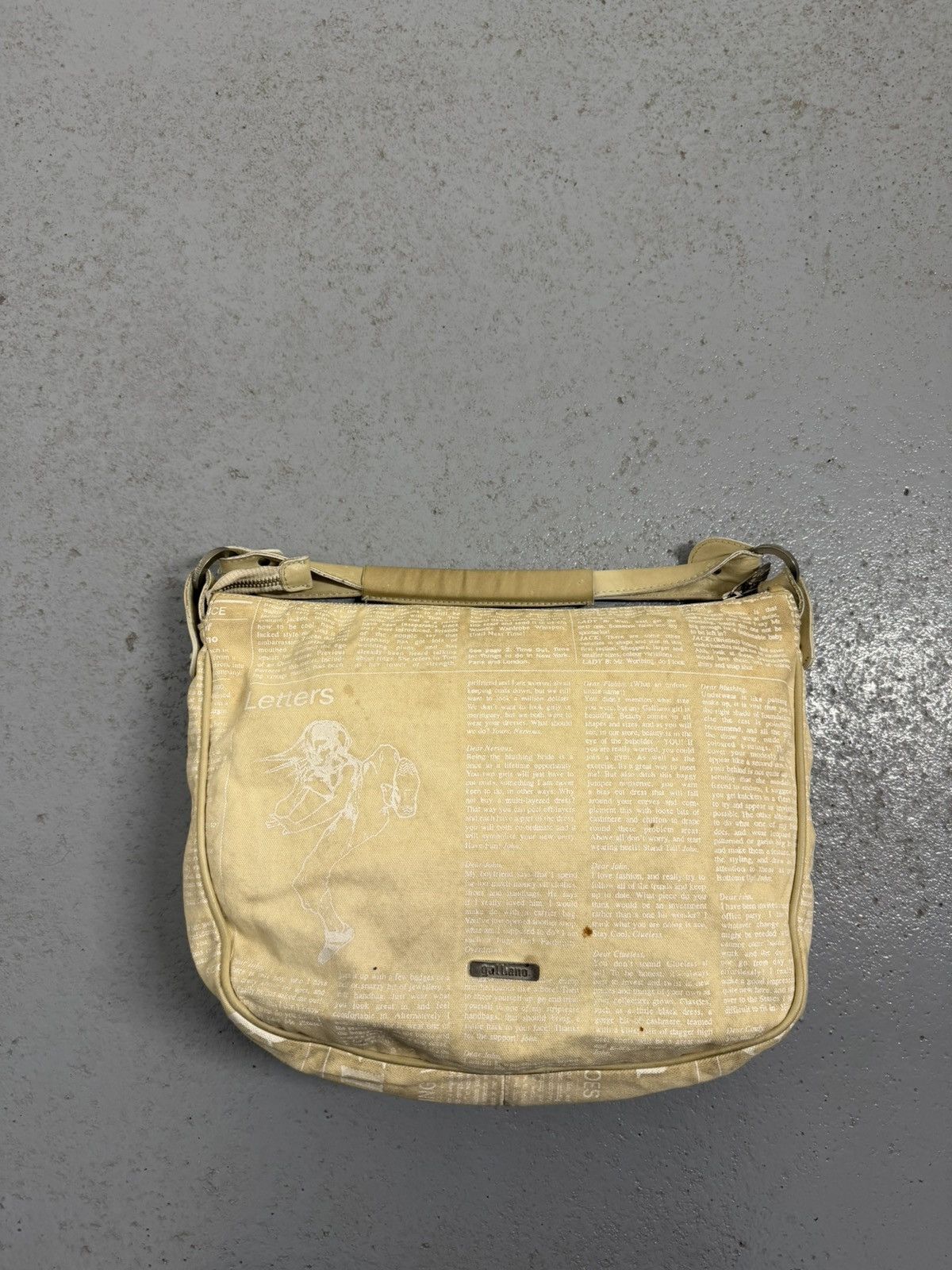 John Galliano John Galliano Gazette Embroidered Logo Handbag Size ONE SIZE - 2 Thumbnail