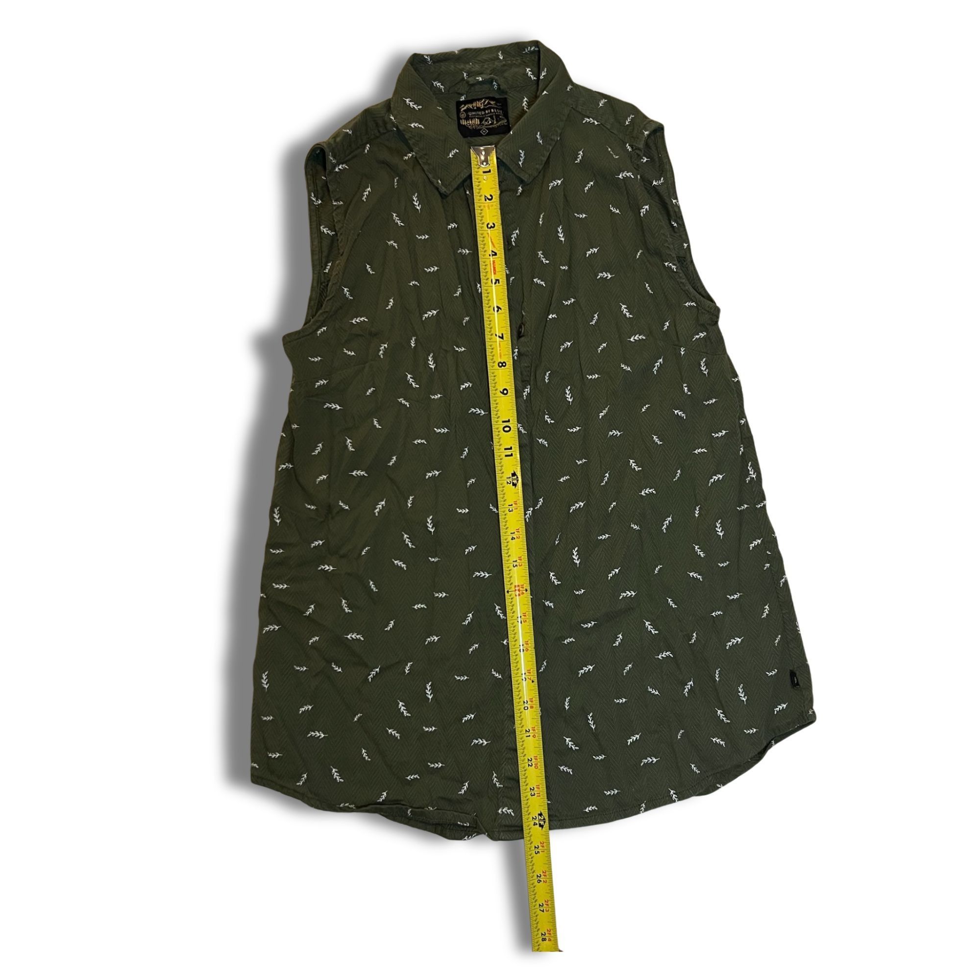 United By Blue United By Blue Green Sleeveless Button-Up Shirt With White L Size M / US 6-8 / IT 42-44 - 5 Thumbnail