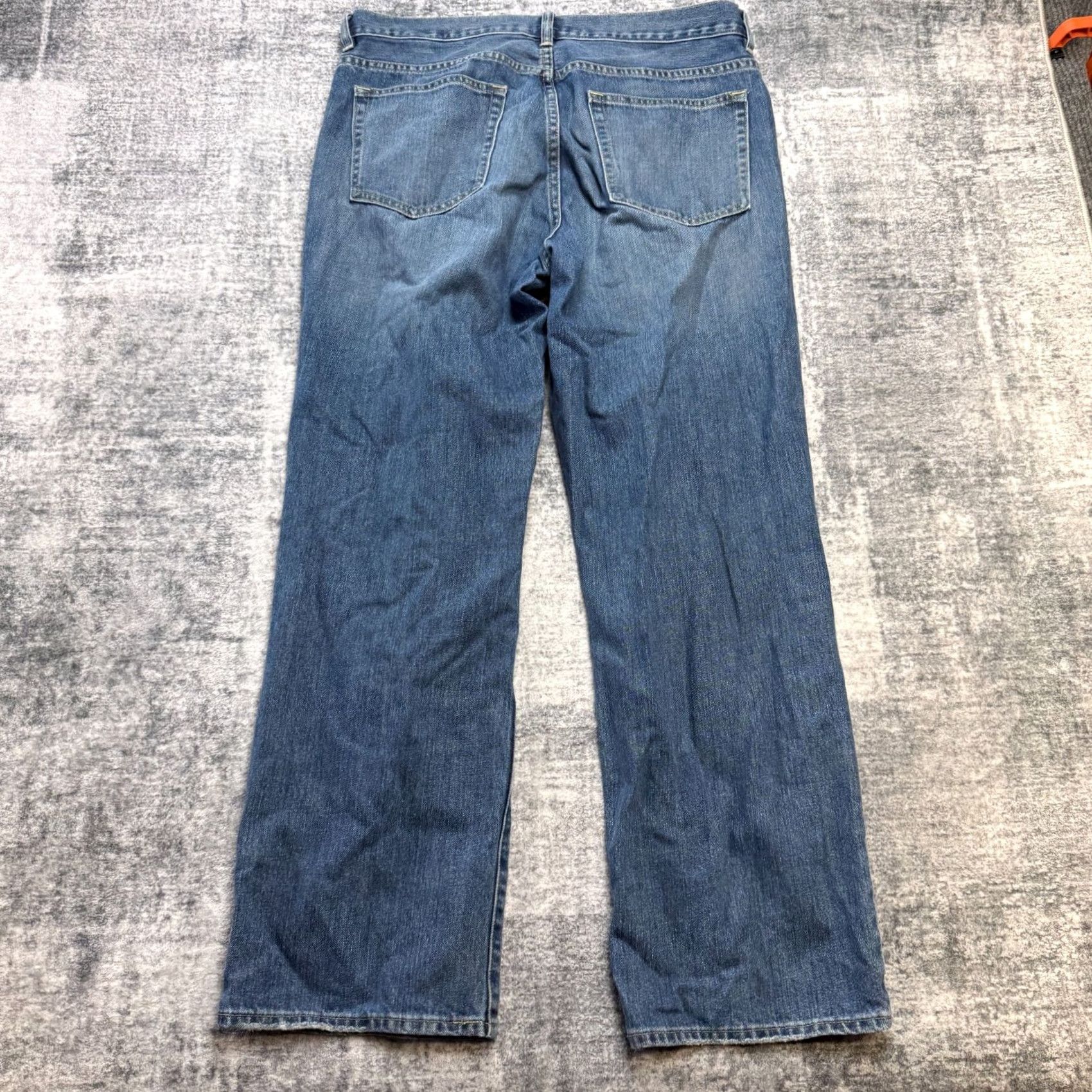 J.Crew J.CREW Jeans Mens 35x32 Blue Relaxed Straight Denim Y2K Style Classic 5-Pocket Design Big & Tall Mens Jeans Size US 35 - 6 Thumbnail