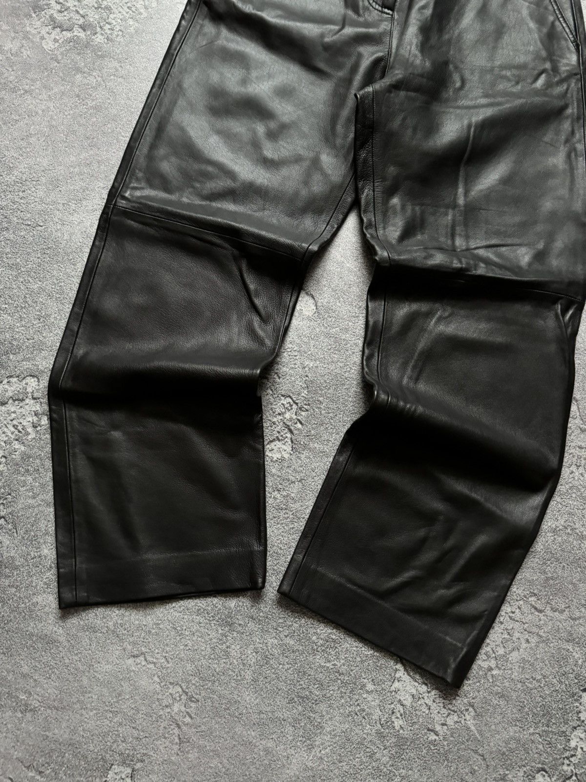 Designer × Max Mara × Weekend Max Mara Weekend Max Mara USA6/FB38/GB8 leather pant trouser chino Size 28" / US 6 / IT 42 - 2 Thumbnail