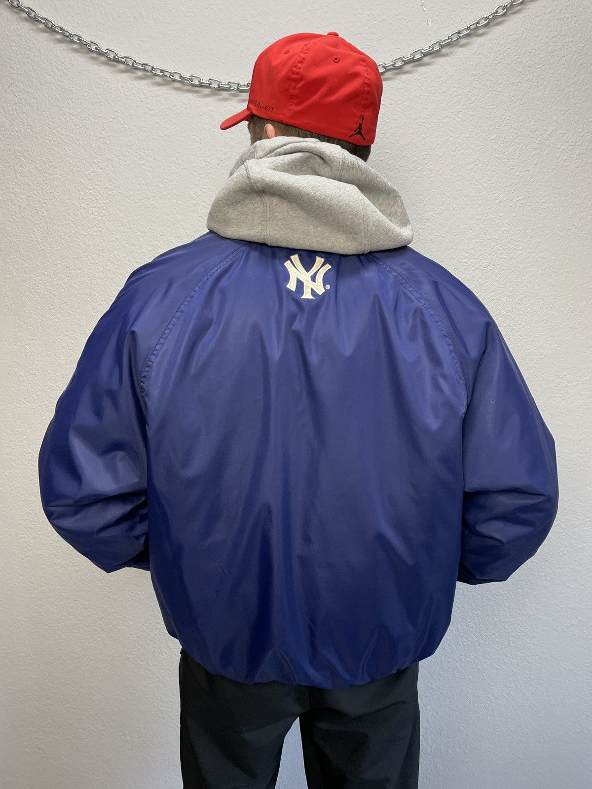 Adidas Vintage Y2K Adidas New York Yankees Boxy Fit Bombers Jacket Size US M / EU 48-50 / 2 - 12 Thumbnail