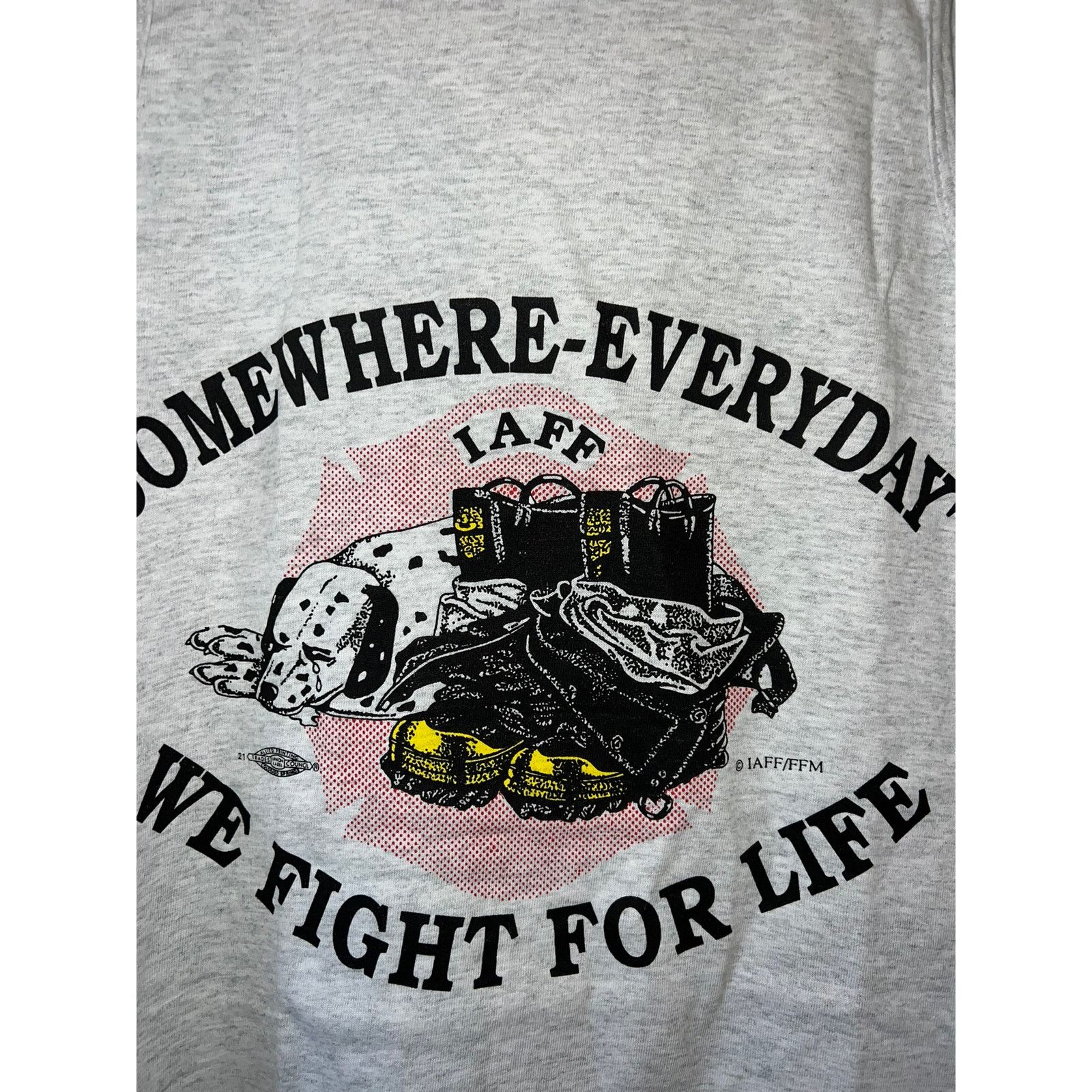 Fruit Of The Loom Vintage Firefigher Shirt Fallen Fire Fighter Memorial IAFF M Size US M / EU 48-50 / 2 - 9 Thumbnail