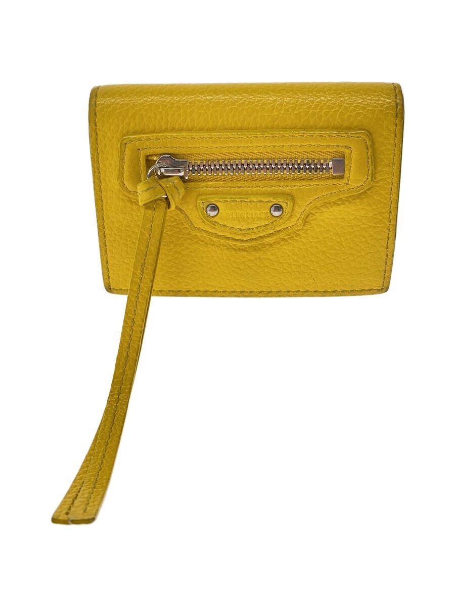 Balenciaga Balenciaga Leather Tri-Fold Wallet Yellow Size ONE SIZE - 1 Thumbnail