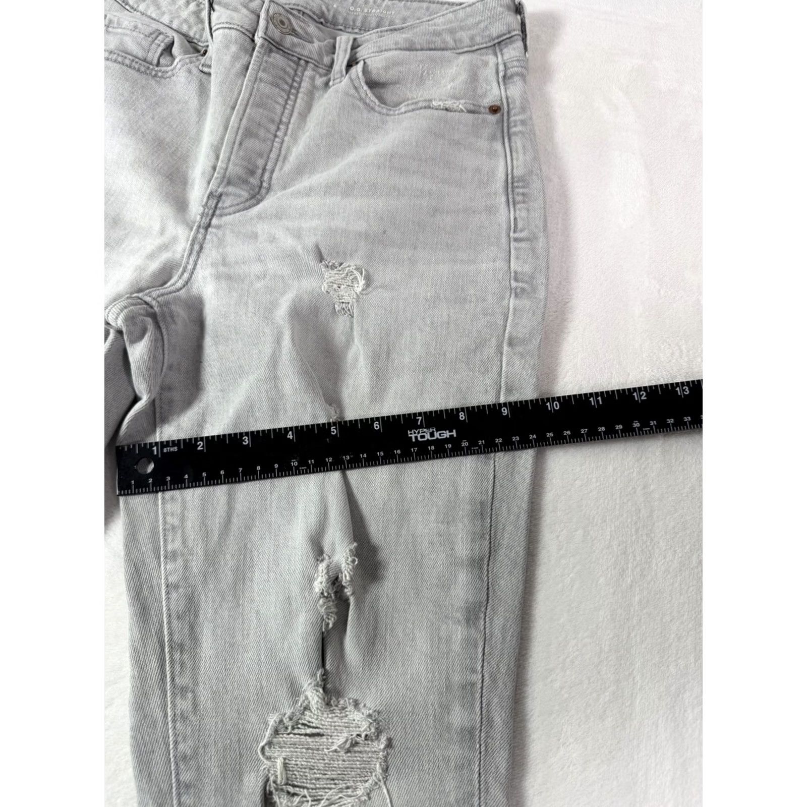 Old Navy Old Navy OG Straight High Rise Light Charcoal Jeans Size 6 - 90s Vintage Straight Leg Denim 5-Pocket Womens Jeans Size 28" / US 6 / IT 42 - 7 Thumbnail