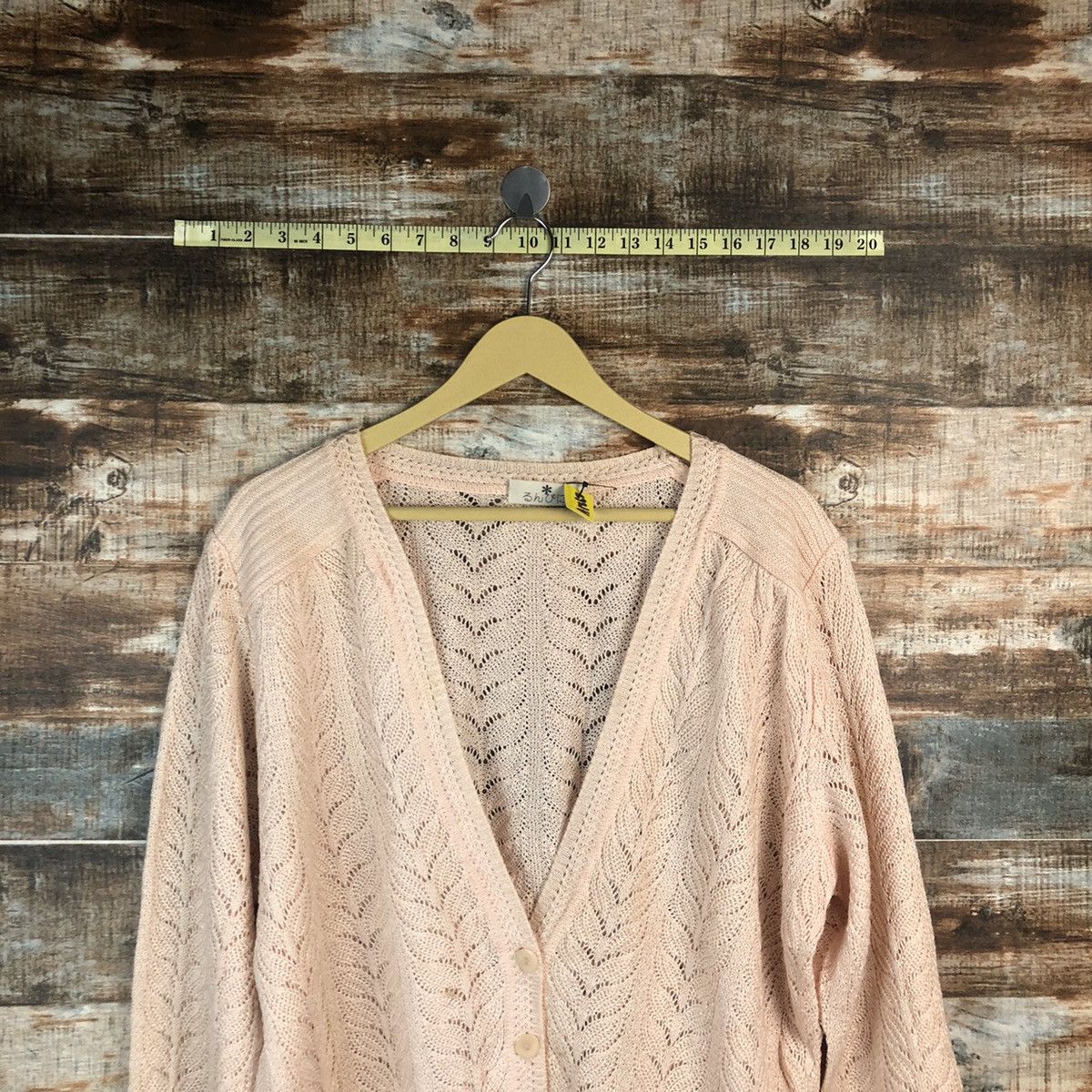 Japanese Brand Japanese Brand Pink vintage crochet Cardigan Knitwear #A1869 Size L / US 10 / IT 46 - 2 Thumbnail