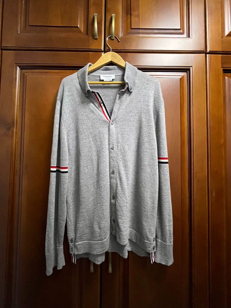 Thom Browne Thom browne Size 4 Classic wool cardigan jacket 2504-Nexta Size XL / US 12-14 / IT 48-50 - 3 Thumbnail
