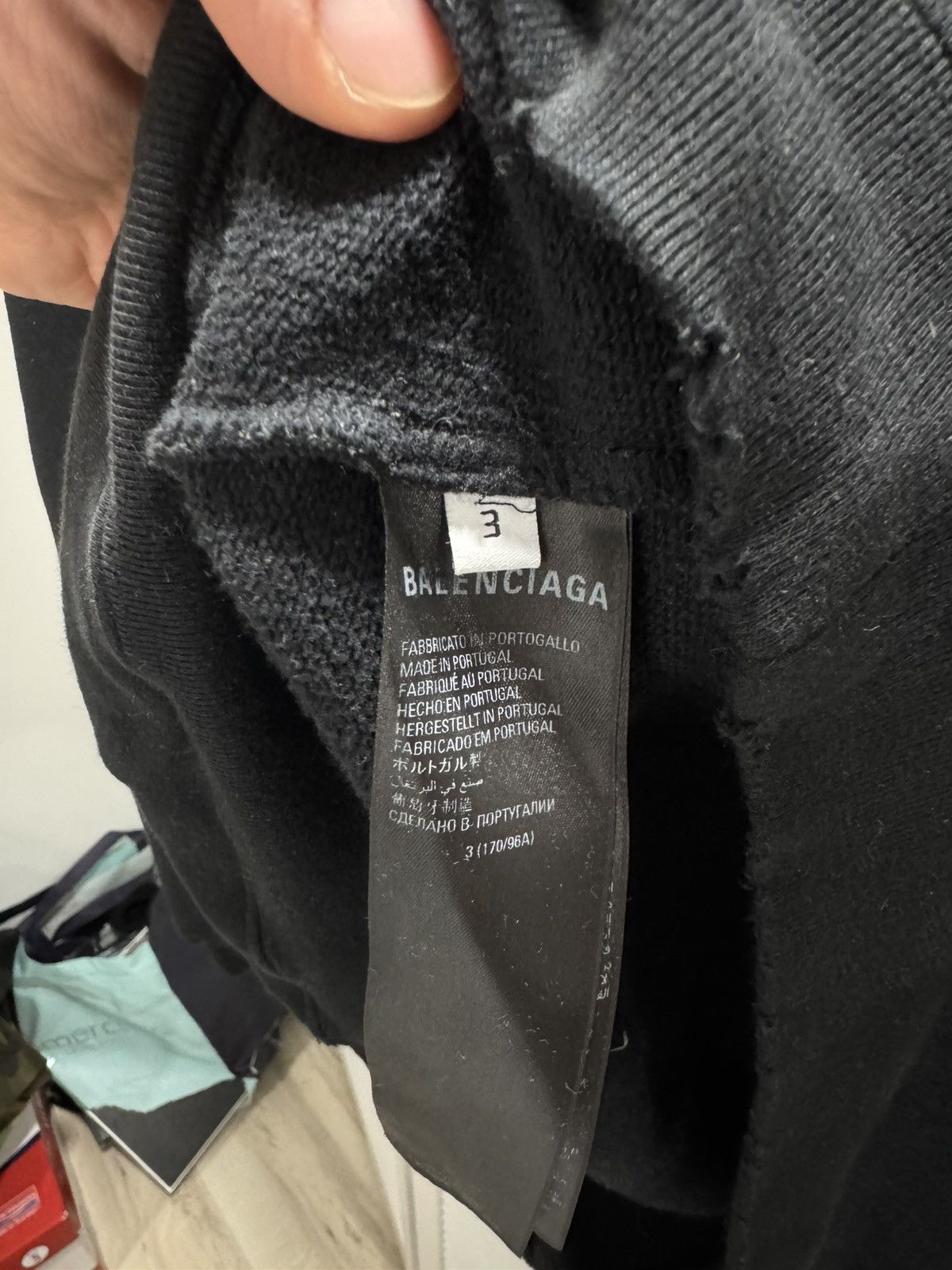 Balenciaga Balenciaga Script Logo Oversize Hoodie (Black) Size US L / EU 52-54 / 3 - 2 Thumbnail