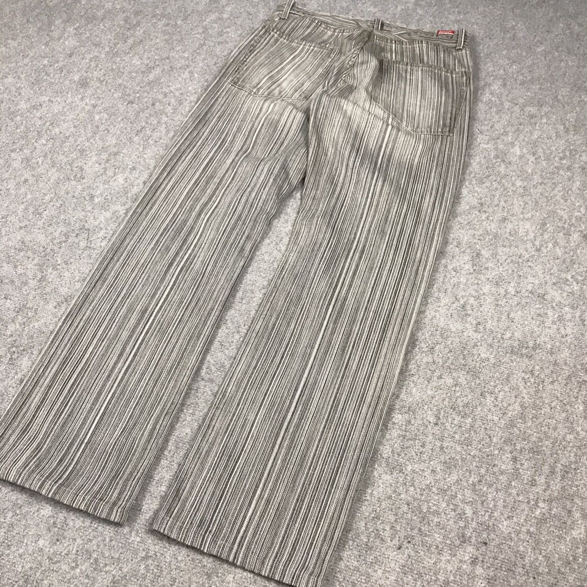 14th Addiction × If Six Was Nine × Japanese Brand BLUE WAY STRIPED STYLE JAPAN BAGGY DENIM PANTS Size US 30 / EU 46 - 12 Thumbnail