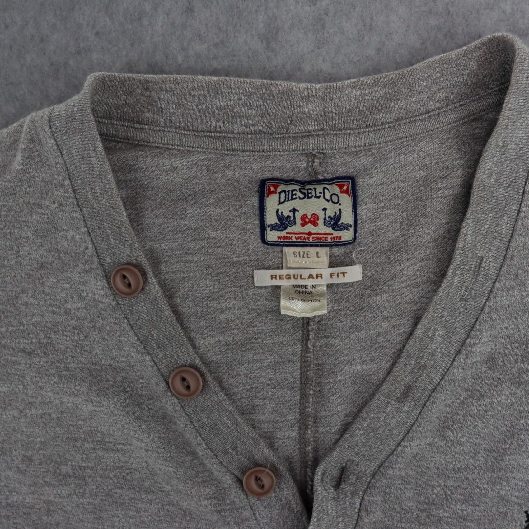 Diesel DIESEL Mens Size Large Gray Front Button Cardigan Sweater Long Sleeve Size US L / EU 52-54 / 3 - 3 Thumbnail