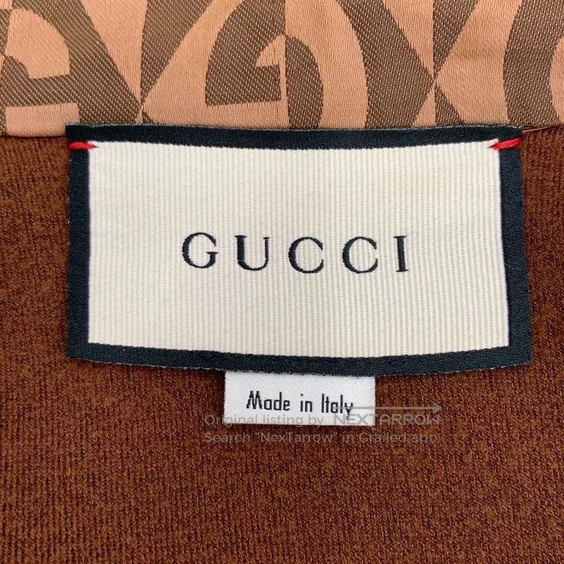 Gucci Gucci Brown letter stitching velvet zipper jacket Size US XS / EU 42 / 0 - 5 Thumbnail