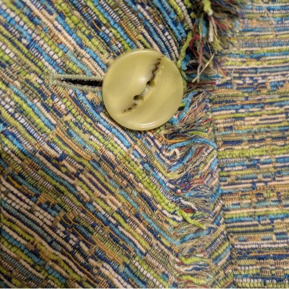Laura Ashley Laura Ashley Multicolored Striped Fringed Tweed Jacket With Size S / US 4 / IT 40 - 5 Thumbnail