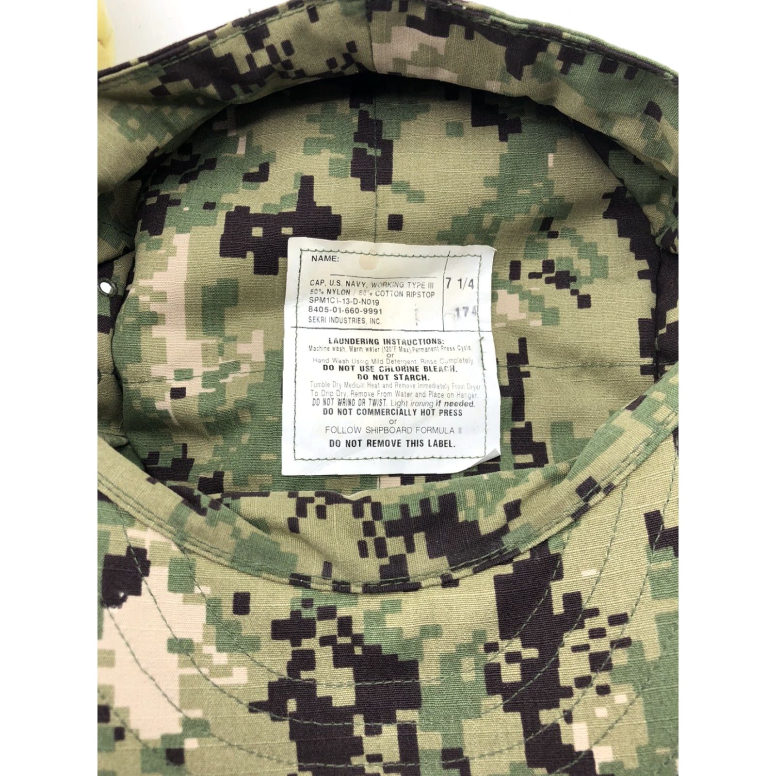 Vintage VINTAGE Army Hat Men U.S Navy 7 1/4 Camouflage Green Army Cap Mens Size ONE SIZE - 5 Thumbnail