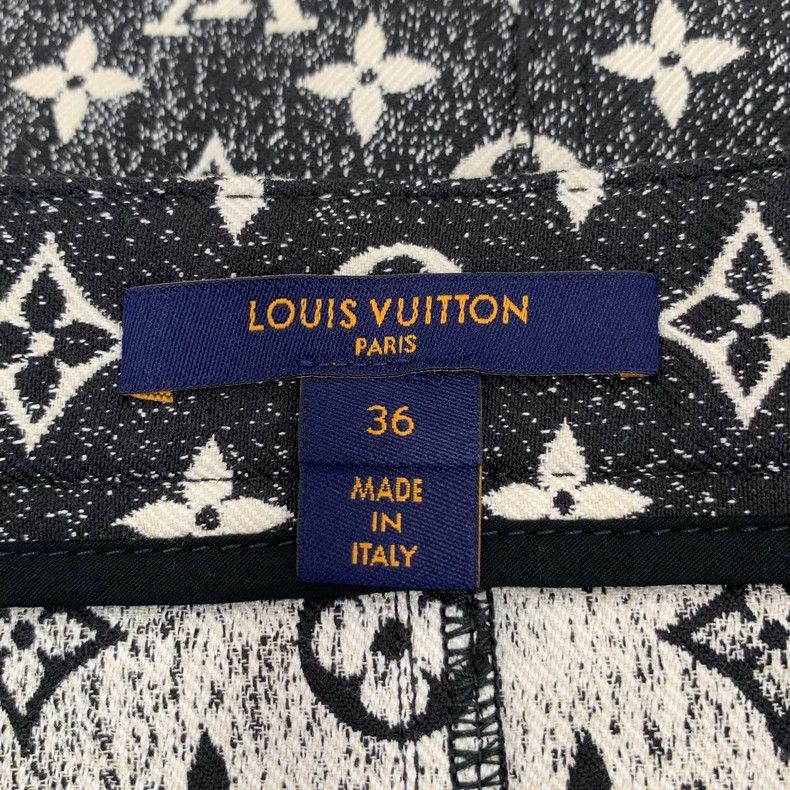Louis Vuitton Louis Vuitton 23 Dark Grey Cotton Casual Skirt with Full P Size 35" - 6 Thumbnail