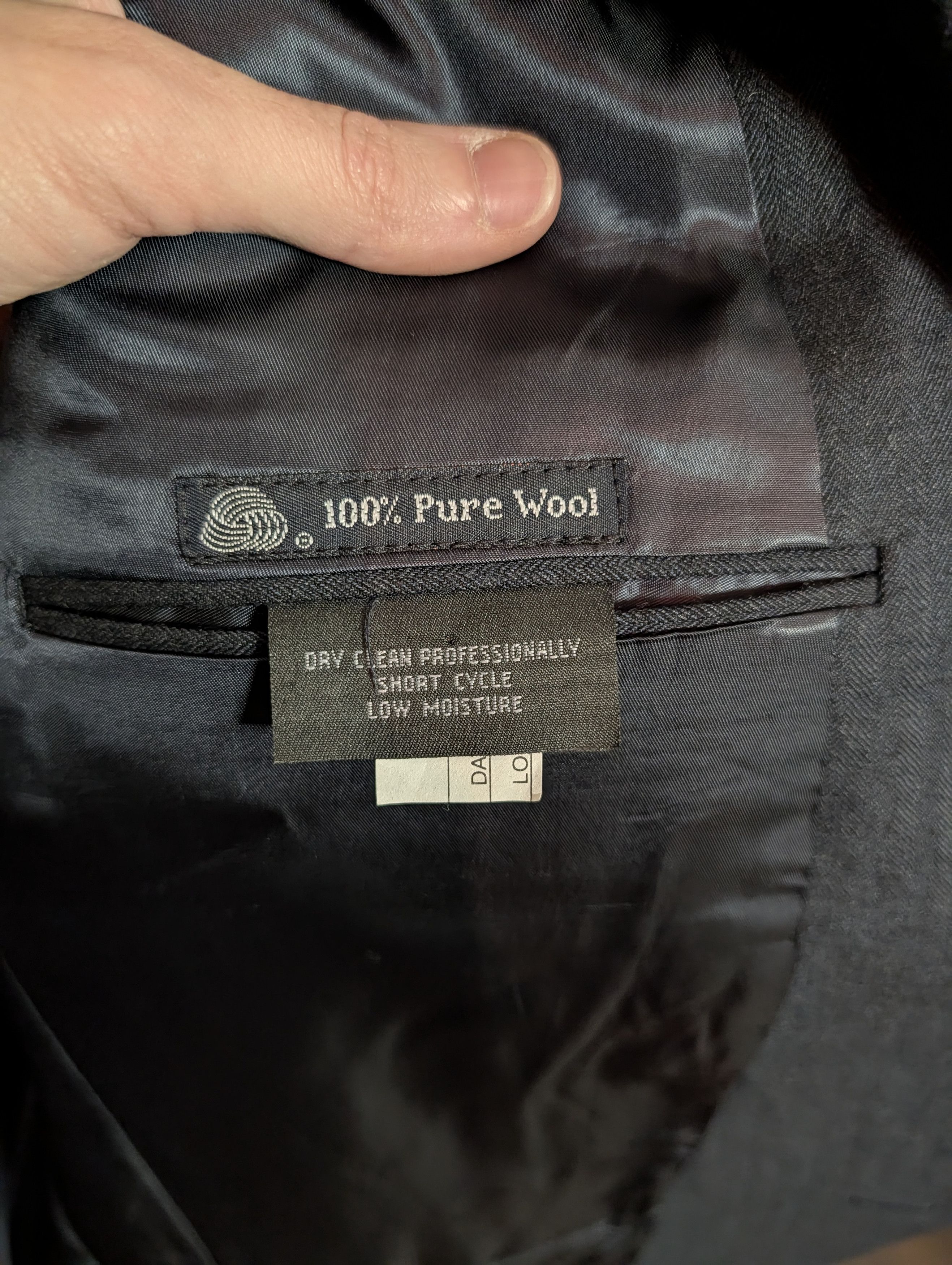 Burberry Charcoal herringbone striped pure wool tailored jacket MiUSA Size 46L - 9 Thumbnail