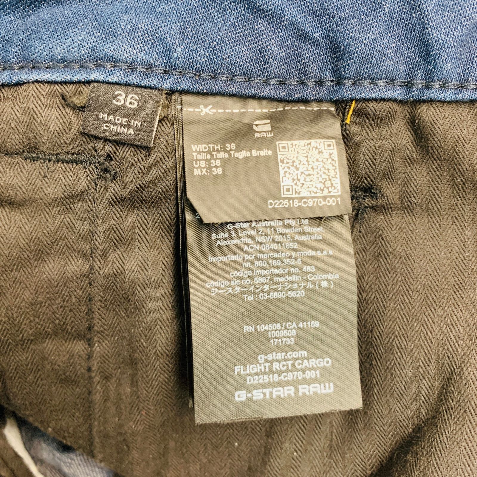 G-Star G-STAR 36 Indigo Solid Cotton Cargo Pockets Casual Pants Size US 36 / EU 52 - 5 Thumbnail