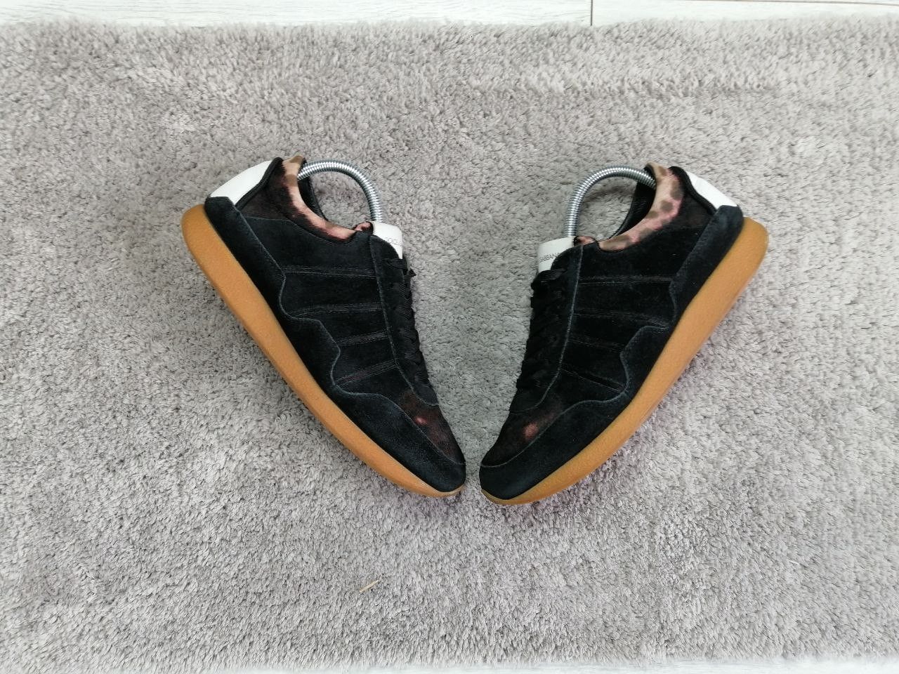 Dolce & Gabbana Suede Pony Fur Sneakers Black Size US 8 Size US 8 / EU 41 - 1 Thumbnail