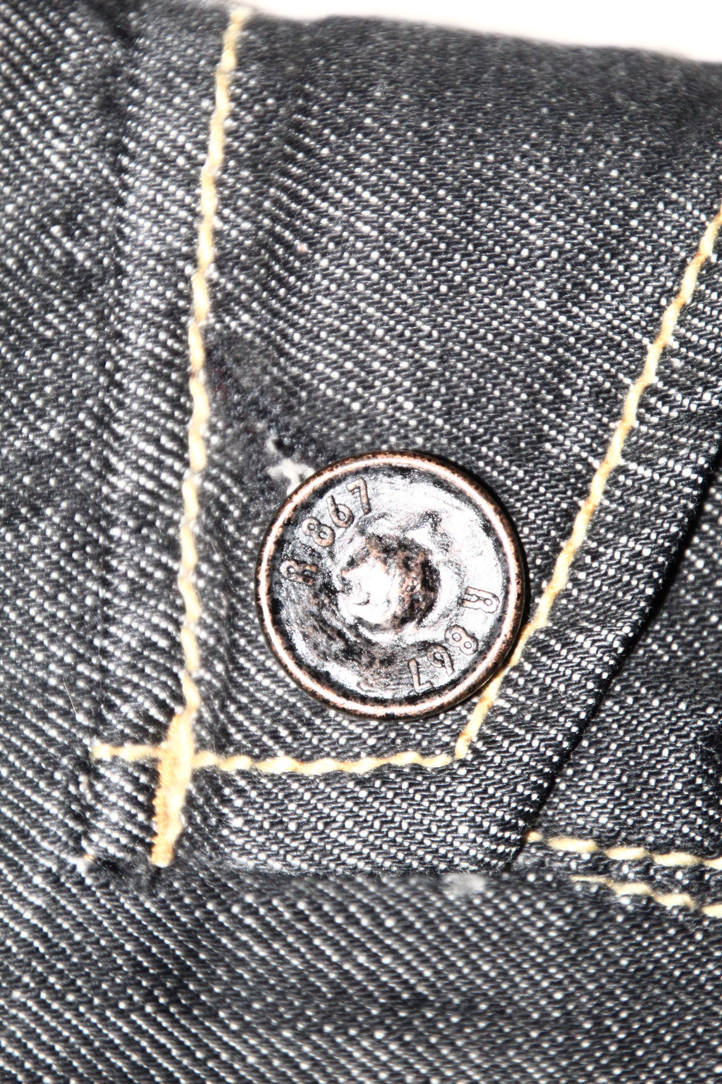 Marithe + Francois Girbaud VTG R-867 Raw Denim Asymmetrical Rips Stitch Design Jacket Size M / US 6-8 / IT 42-44 - 10 Thumbnail