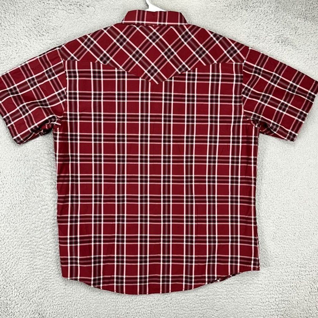 Vintage VINTAGE Coevals Club Pearl Snap Western Shirt Men XL Red Plaid Button Up Flap Pocket NEW Size US XL / EU 56 / 4 - 3 Thumbnail