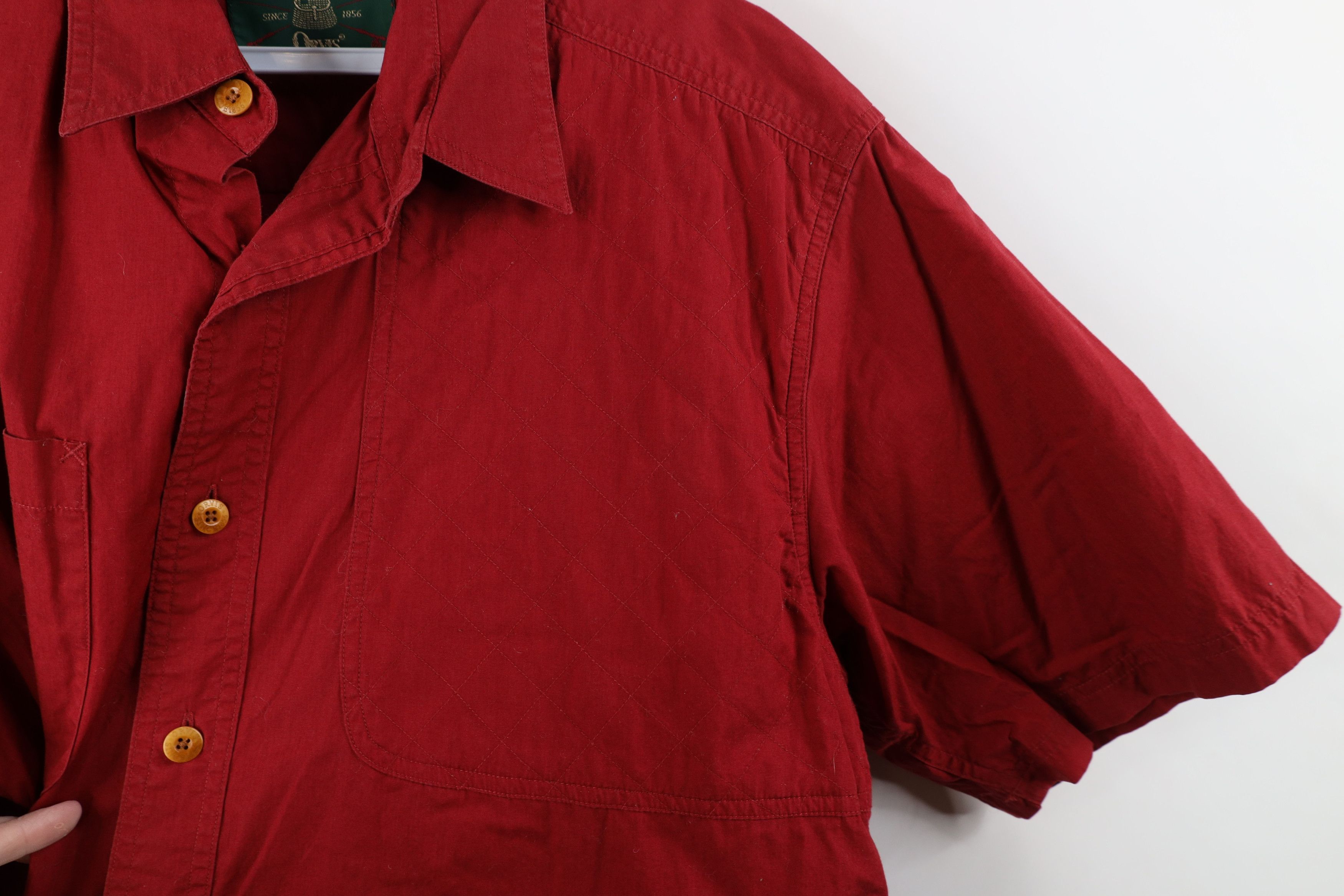 Orvis Vintage 90s Orvis Safari Bush Shooting Button Shirt Red Size US M / EU 48-50 / 2 - 4 Thumbnail
