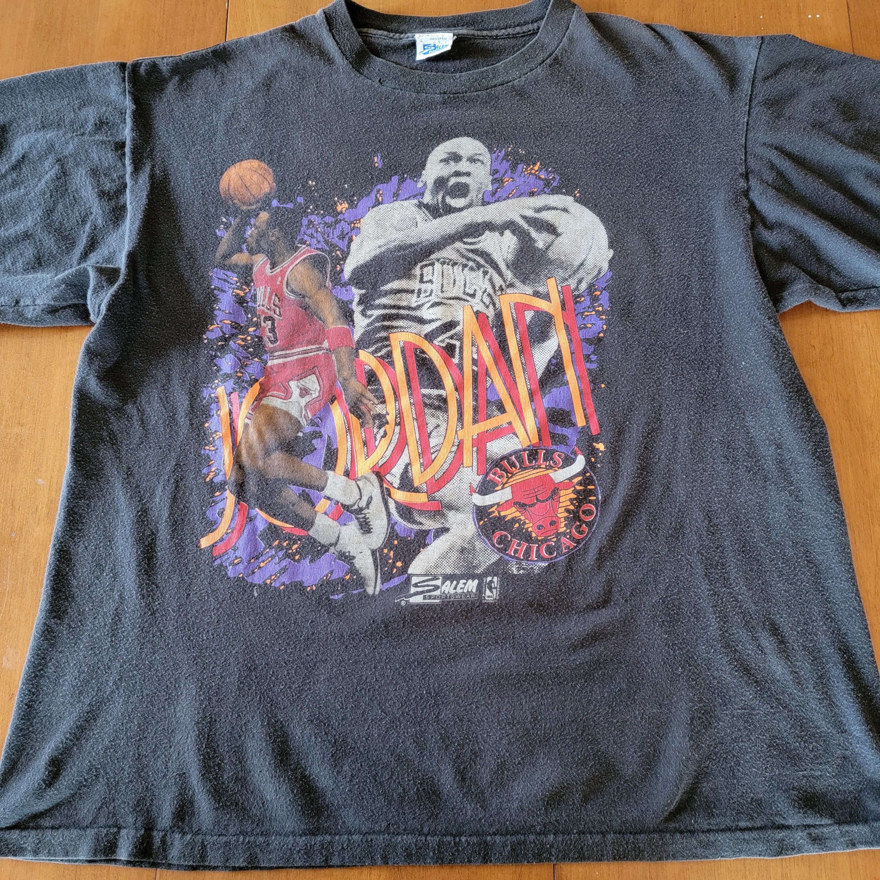 Salem Sportswear × Vintage 90s Michael Jordan Salem Sportswear T-shirt Size US L / EU 52-54 / 3 - 1 Thumbnail