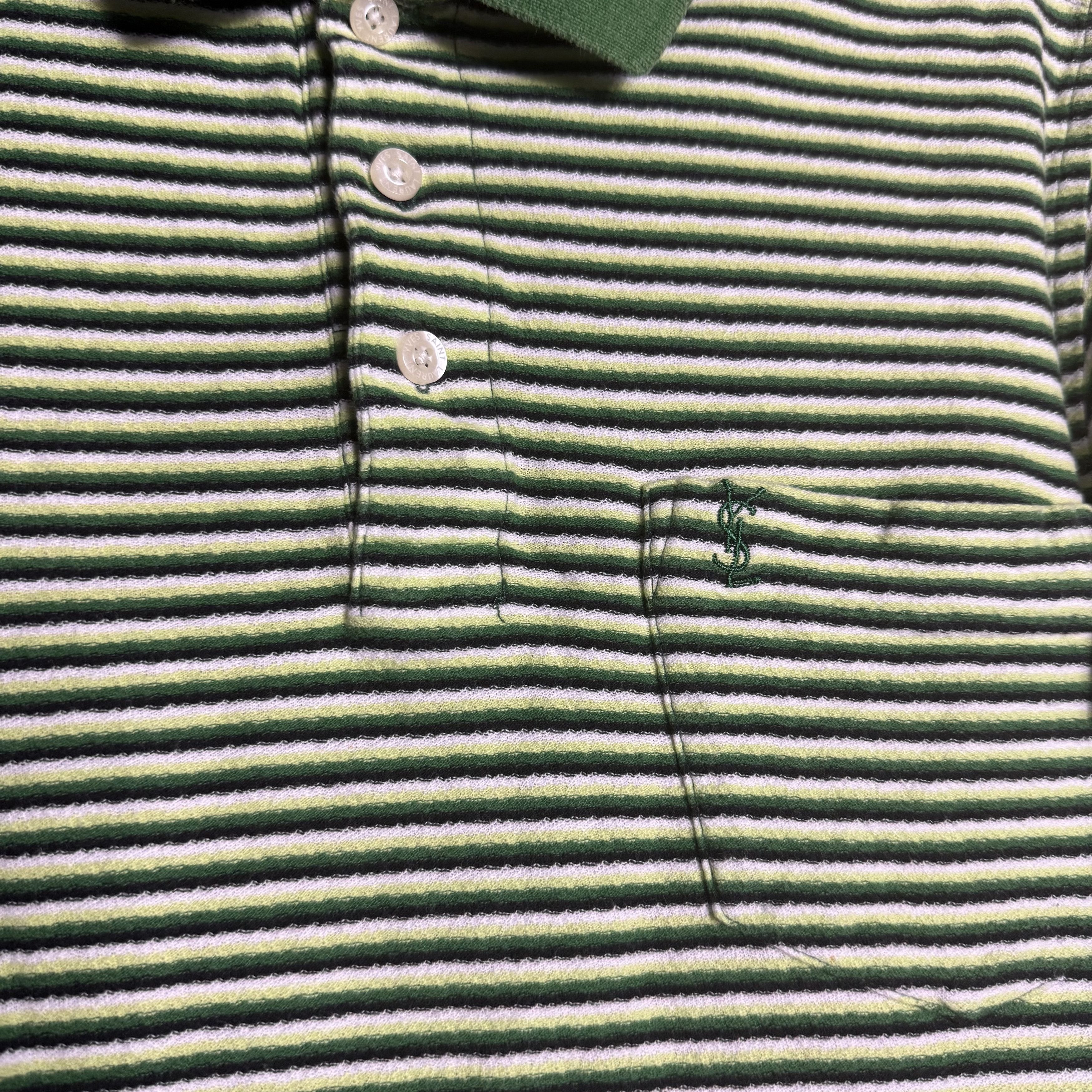 Yves Saint Laurent 🔥RARE🔥Vintage Yves Saint Laurent YSL Stripes Polo Shirt Size US S / EU 44-46 / 1 - 3 Thumbnail