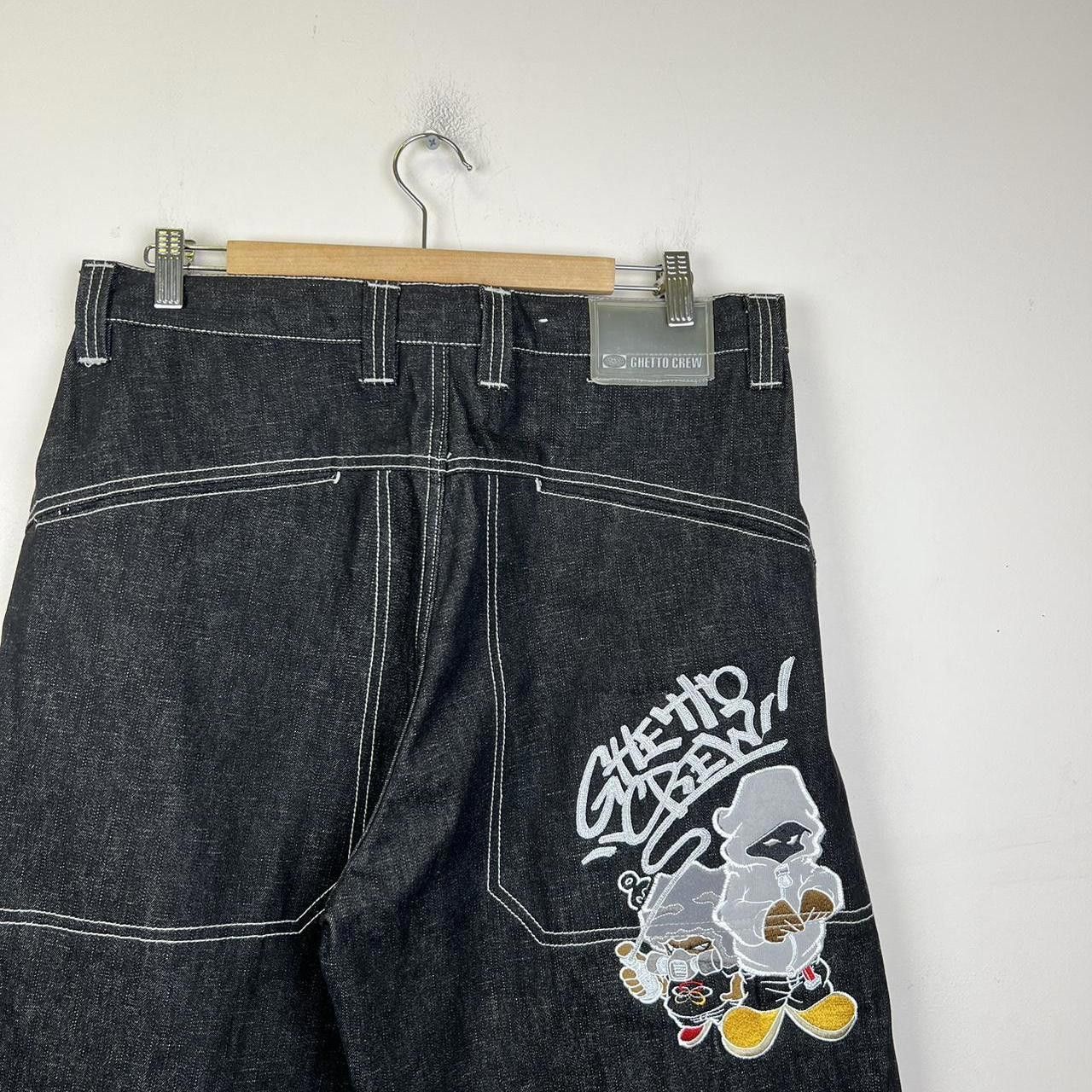 Designer Ghetto Crew Wear Graphic Denim Pants Baggy Skater Jeans Size US 34 / EU 50 - 4 Thumbnail