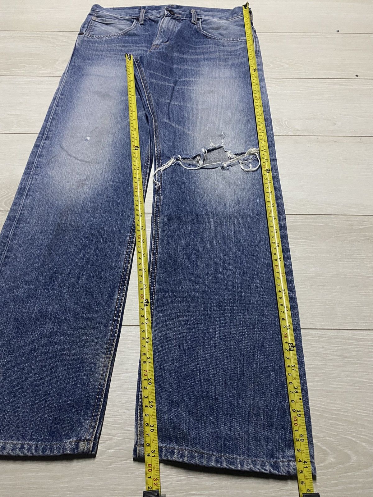 Edwin Edwin Exclusive Vintage Blue wash Distressed Loose Jeans Size US 32 / EU 48 - 12 Thumbnail