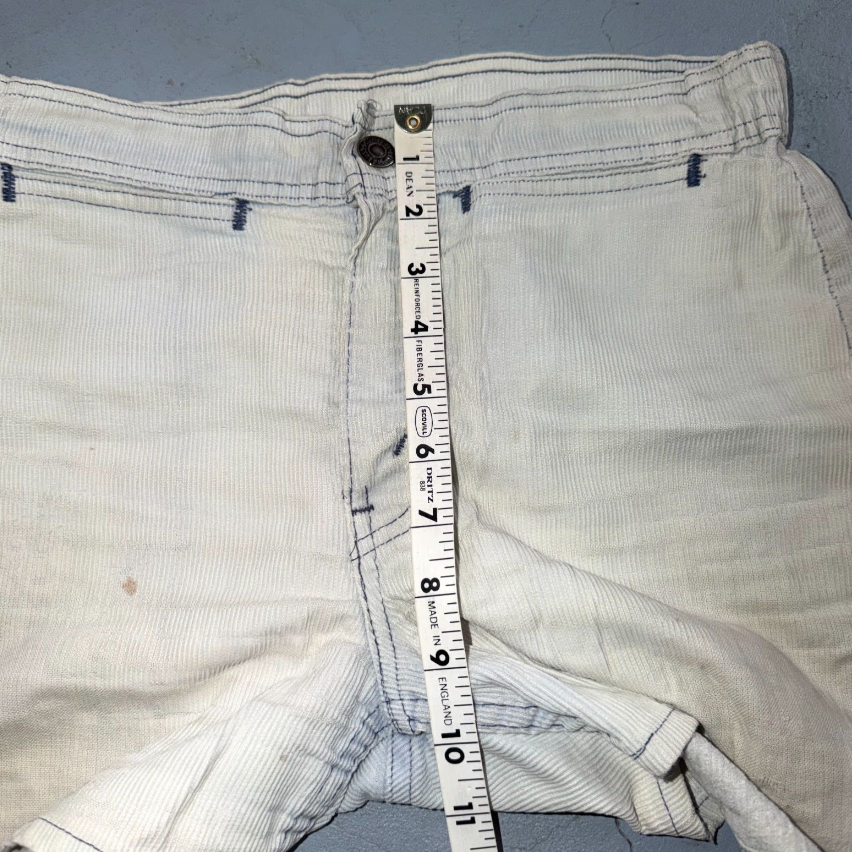 Levi's VINTAGE Levi's Corduroy White Tab Cutoff Shorts 29 Regular Blue 5-Pocket Design Vintage Beach Men Size US 29 - 4 Thumbnail