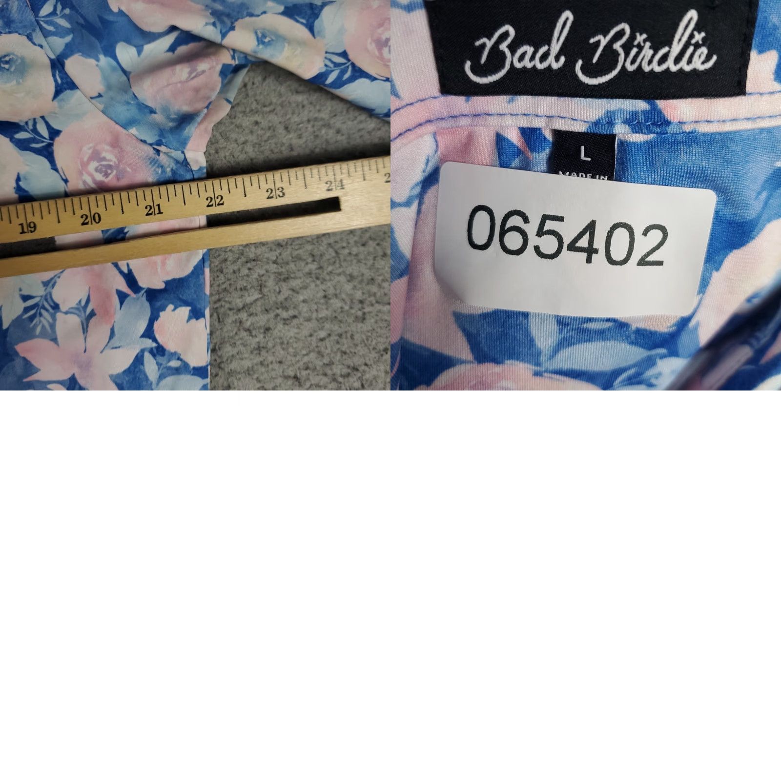 Vintage Bad Birdie Polo Shirt Mens L Pink Gray Floral Golf Short Sleeve Polo Shirts Casual Workwear Size US L / EU 52-54 / 3 - 8 Thumbnail