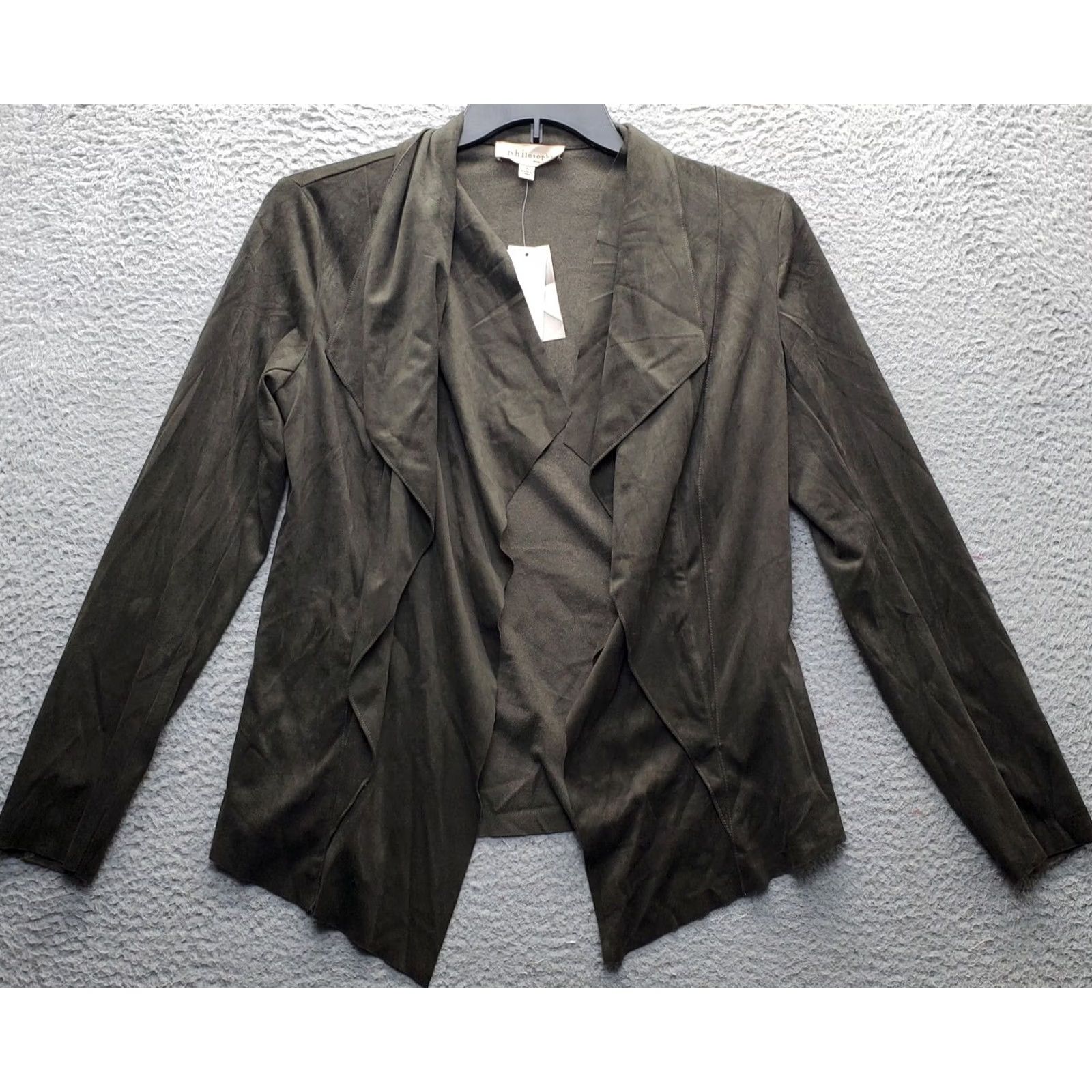 Vintage Philosophy Cardigan Women S Green Long Sleeve Open Front Vintage: No Size S / US 4 / IT 40 - 2 Thumbnail