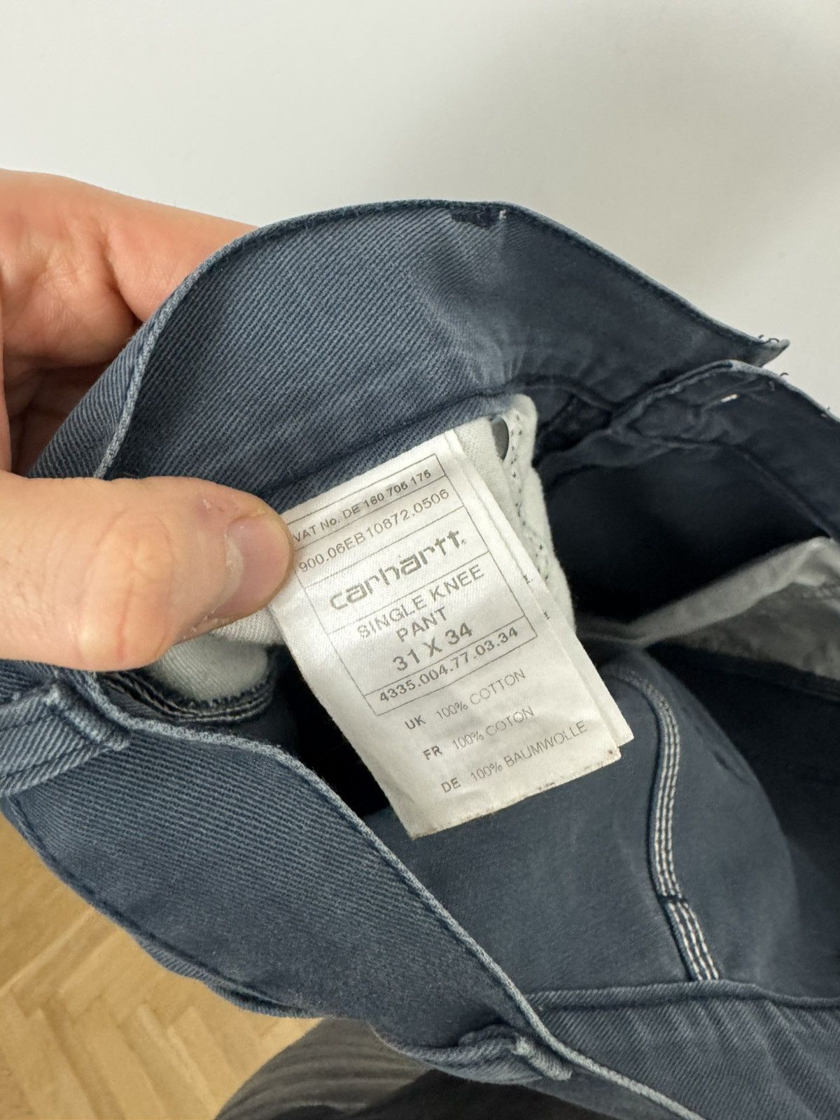 Carhartt Vintage 90s Carhartt Single Knee Washed Navy Rare Work Pant Size US 31 - 5 Thumbnail