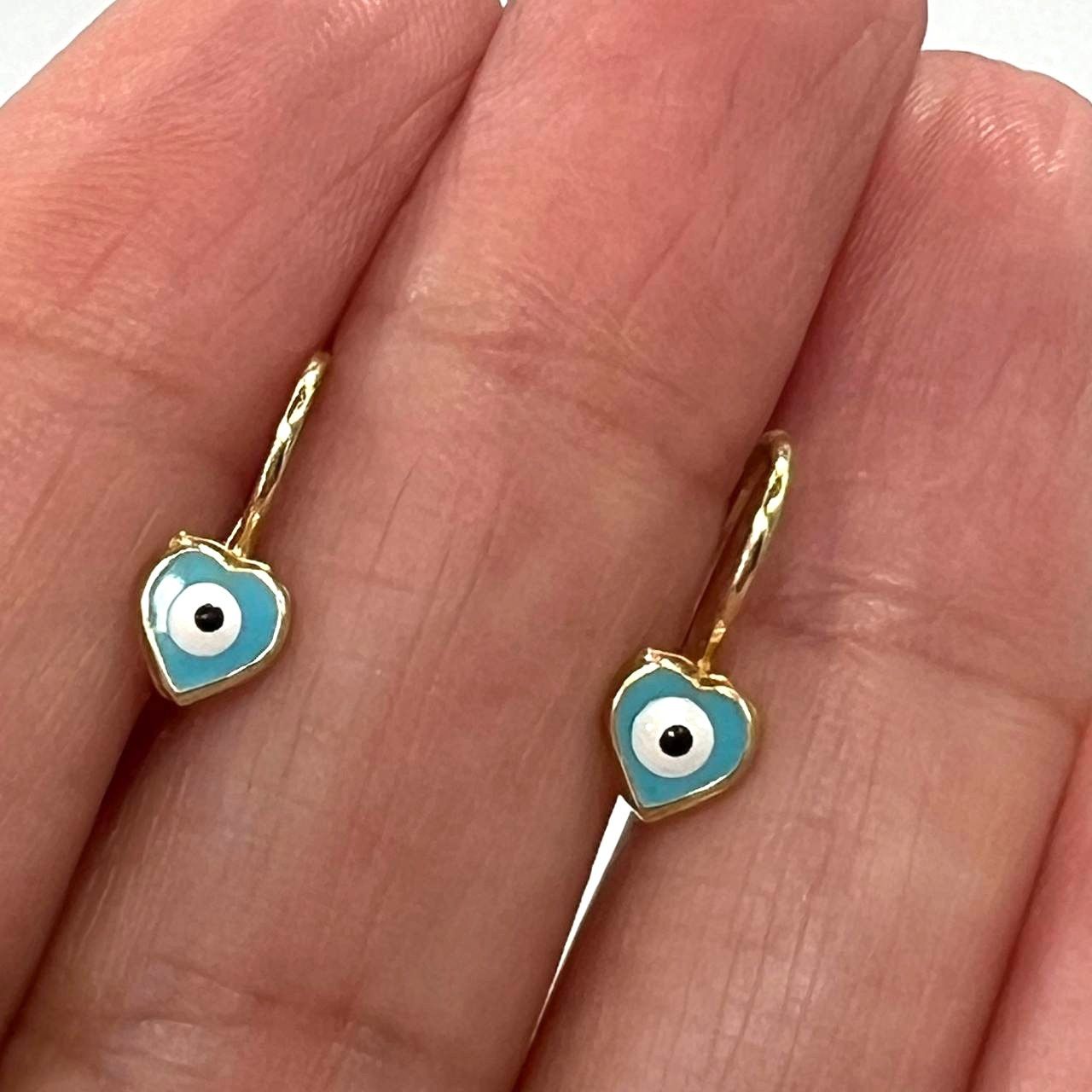 Other New 14K Yellow Gold Eye-Shaped Earrings Size ONE SIZE - 2 Thumbnail