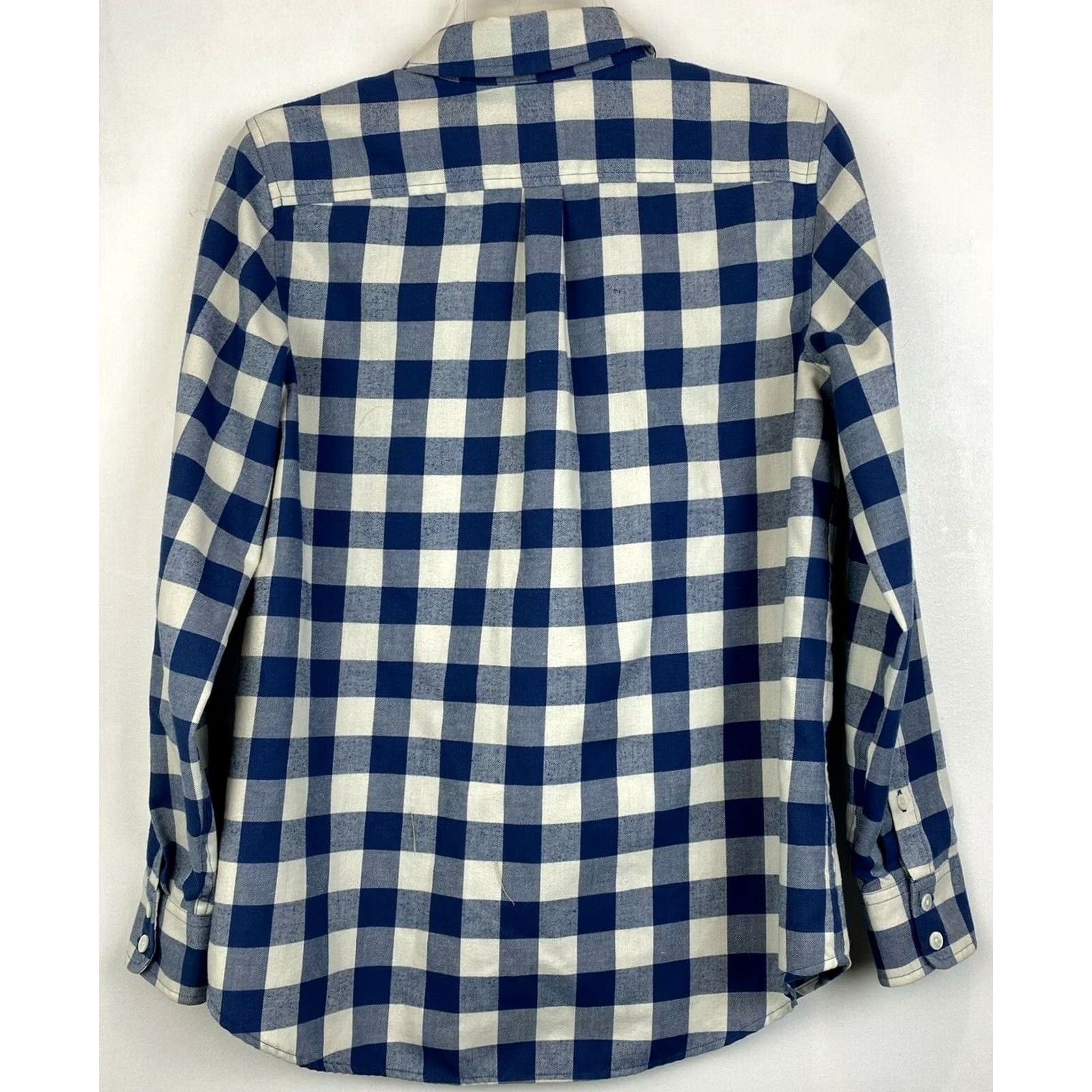 Vineyard Vines Vineyard Vines Plaid Flannel Button Up Top Women 2 Blue White Relaxed Fit Preppy Size XS / US 0-2 / IT 36-38 - 2 Thumbnail