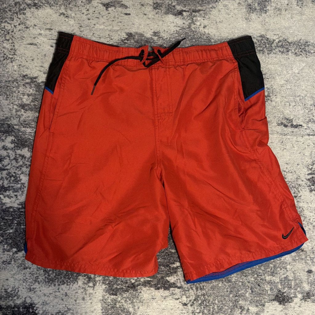 Nike Vintage Nike red swim shorts Size US 29 - 1 Thumbnail