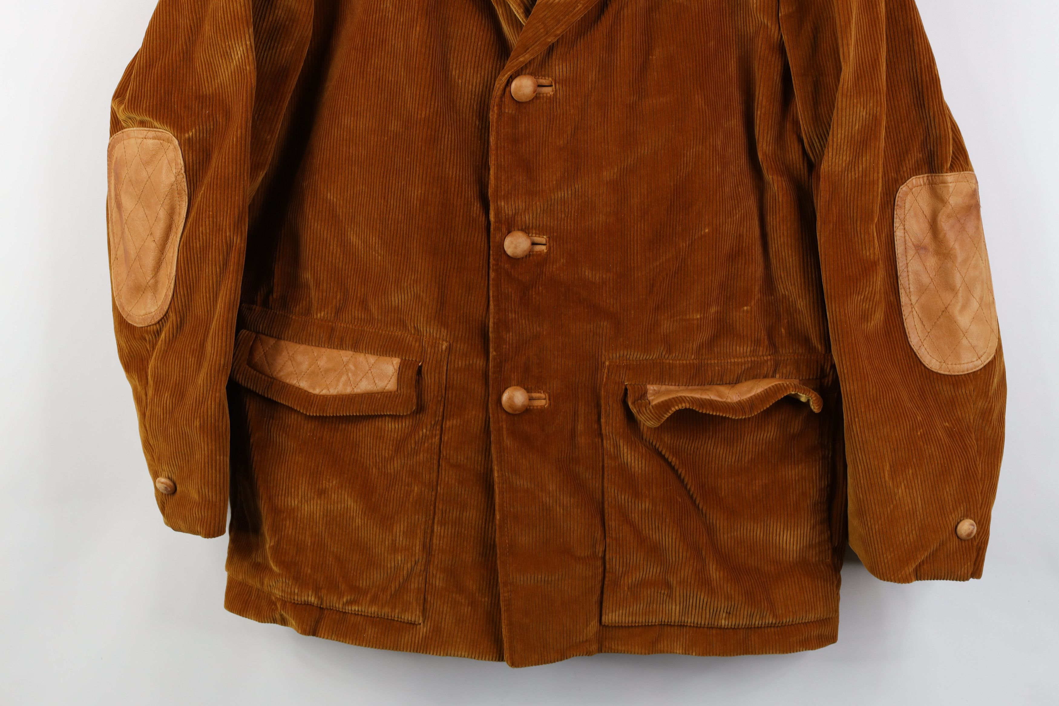 Vintage Vintage 70s Streetwear Elbow Patch Corduroy Blazer Jacket Size US L / EU 52-54 / 3 - 3 Thumbnail