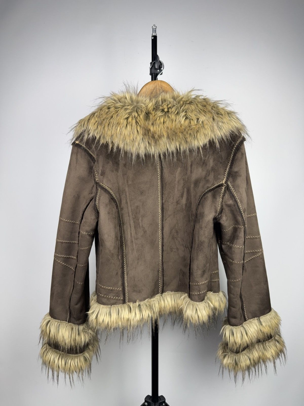 Japanese Brand 00s Y2K Missy Faux Fur Shearling Jacket IfSixWasNine Style Size XL / US 12-14 / IT 48-50 - 9 Thumbnail