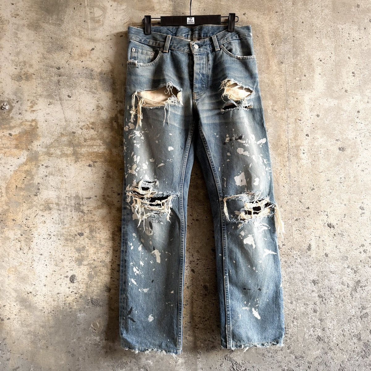 Helmut Lang Helmut Lang Distressed 1998 Painter Denim Size US 31 - 2 Thumbnail